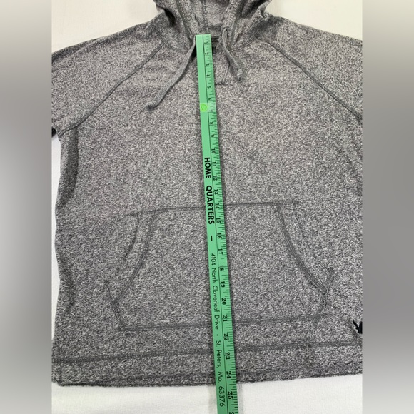 American Eagle 🦅 Unisex Warm Pullover Grey and Charcoal Hoodie Size M - Picture 7 of 10